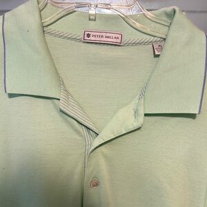 Peter Millar Mint Green Short-Sleeve Polo